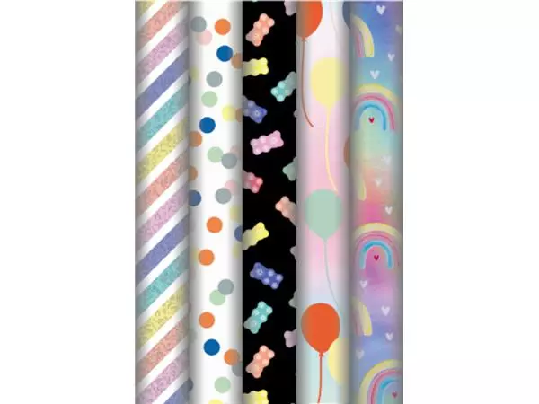 Buy your Wrapping paper Stewo Bright Fun 200x70cm assorted at QuickOffice BV