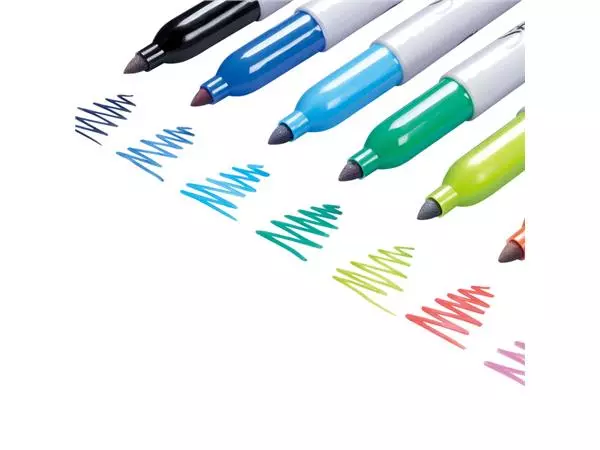 Een Viltstift Sharpie rond incl 10 nieuwe kleuren fijn assorti blister à 24 stuks koop je bij Unimark Office B.V.