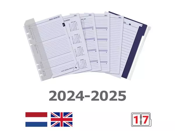 Een Organiseur Kalpa A5 avec agenda 2024-2025 7j/2p gris koop je bij Van Hoye Kantoor BV