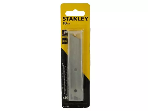 Een Afbreekmesjes Stanley 18mm 10 stuks koop je bij Totaal Kantoor Goeree