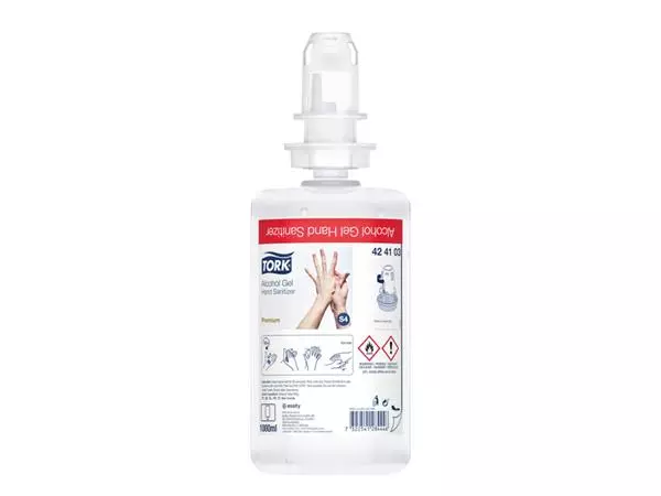 Een Alcoholgel Tork S4 voor handdesinfectie ongeparfumeerd 1000ml 424103 koop je bij Goedkope Kantoorbenodigdheden