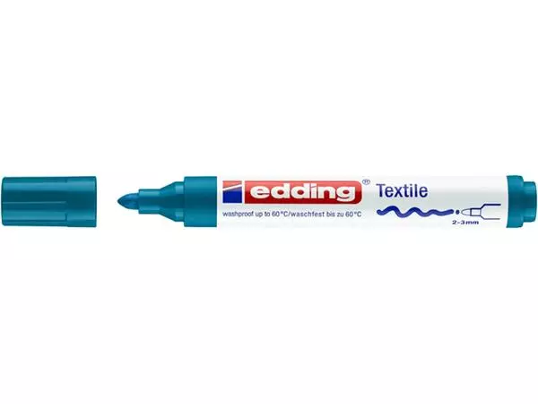 Een Viltstift edding 4500 textiel rond 2-3mm oriëntblauw koop je bij Tonerinktshop