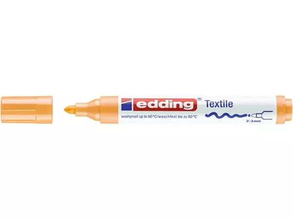 Viltstift edding 4500 textiel rond 2-3mm lichtoranje