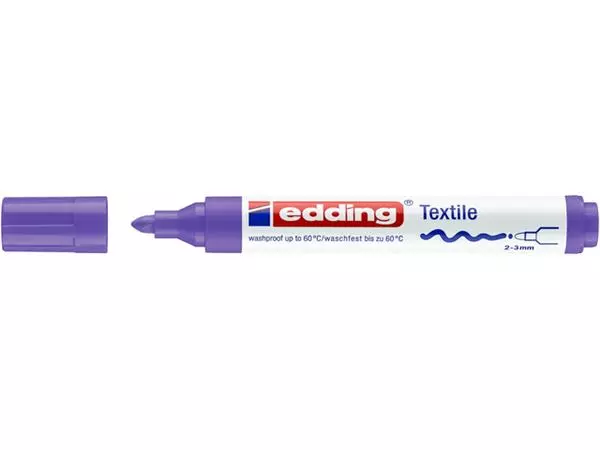 Een Viltstift edding 4500 textiel rond 2-3mm neon violet koop je bij Van Hoye Kantoor BV