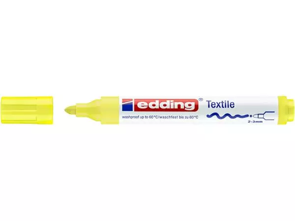 Een Viltstift edding 4500 textiel rond 2-3mm neon geel koop je bij KantoorProfi België BV