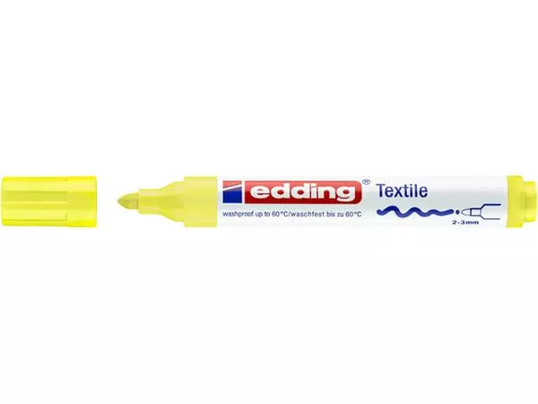 Viltstift edding 4500 textiel rond 2-3mm neon geel