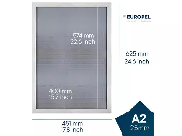 Een Kliklijst Europel A2 25mm mat wit koop je bij NiceSupplies.nl