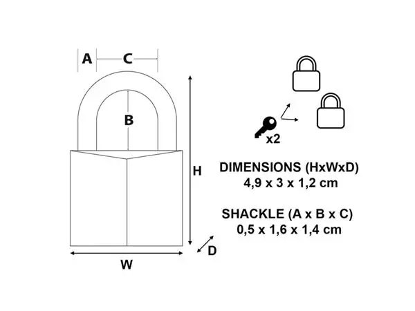 Een Hangslot MasterLock 2 gelijksluitend messing 30mm 2 stuks koop je bij NiceSupplies.nl