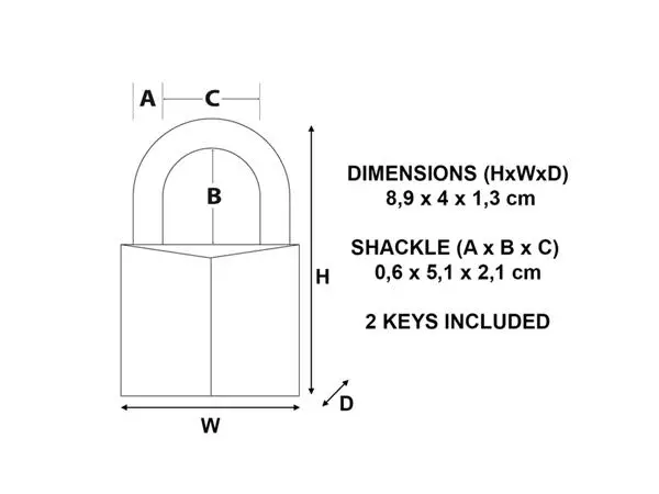 Een HANGSLOT MASTERLOCK BEUGEL 51MM MESSING 40MM koop je bij Kantoorvakhandel van der Heijde