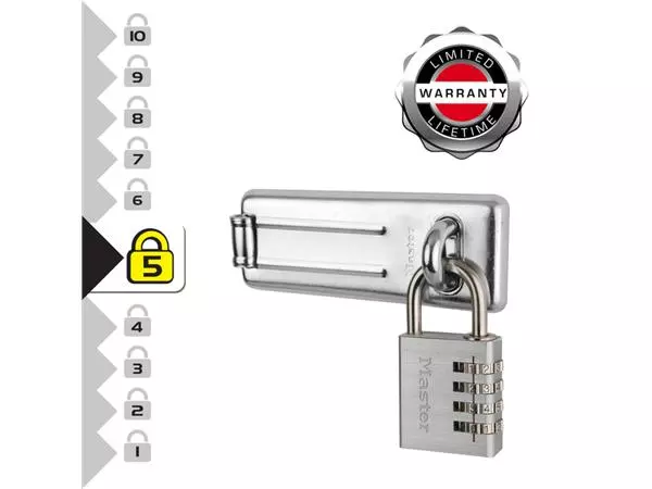 Een HANGSLOT MASTERLOCK OVERVAL + ALUMINIUM 40MM koop je bij Kantoorvakhandel van der Heijde