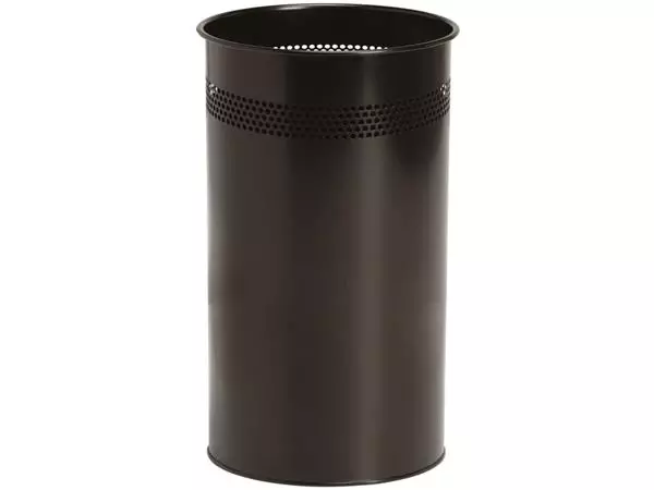 Een Papierbak BRASQ 21 liter rvs zwart koop je bij EconOffice