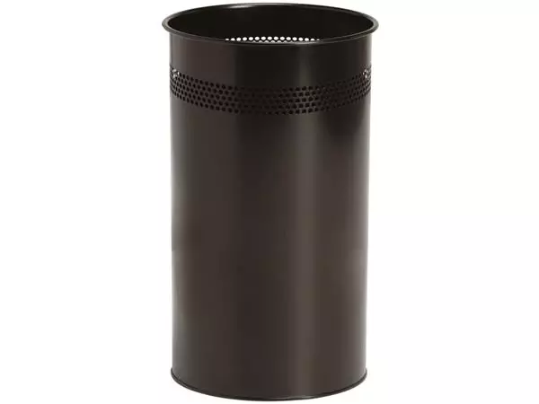 Een Corbeille à papier BRASQ 21L inox noir koop je bij QuickOffice BV