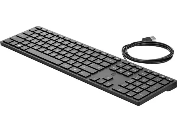 Een Toetsenbord HP 320K Qwerty zwart koop je bij Alles voor uw kantoor