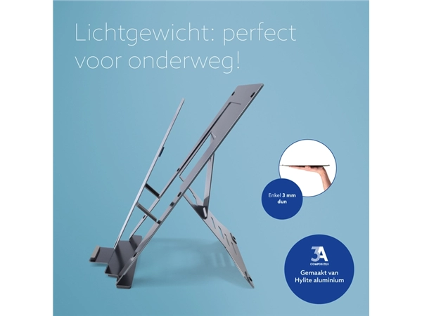 Een Laptopstandaard R-Go Riser Documenthouder koop je bij Buro De Peuter