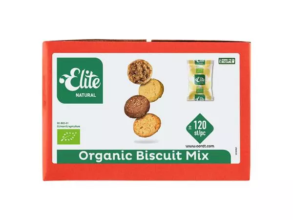Een Koekjes Elite Natural biologische biscuitmix 120 stuks koop je bij Kantoorvakhandel van der Heijde