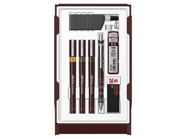 Een Tekenset rOtring Isograph college 0.2mm, 0.3mm en 0.5mm set à 3 stuks koop je bij Ziffo Kantoorcentrum BV