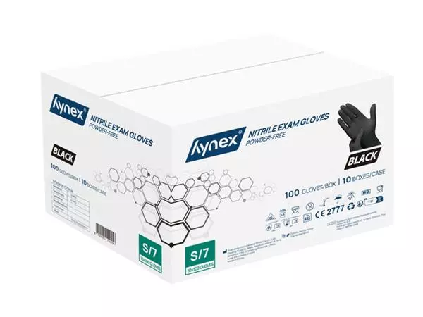 Een Handschoen Hynex S nitril zwart pak à 100 stuks koop je bij NiceSupplies.nl