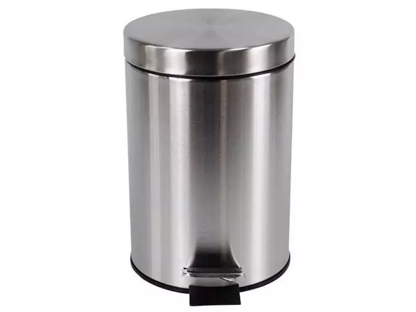 Een Poubelle à pédale BRASQ 20L Inox koop je bij QuickOffice BV