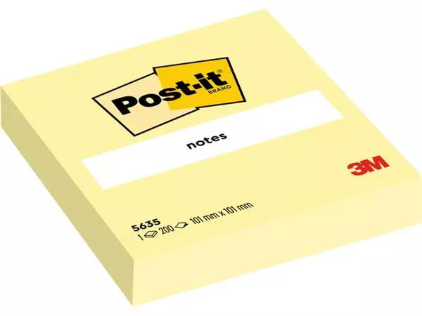 Een Memoblok 3M Post-it 563 101x101mm geel koop je bij Van Leeuwen Boeken- en kantoorartikelen