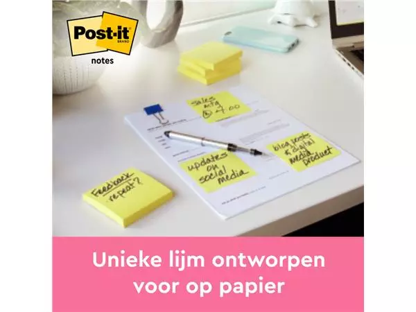 Een Memoblok 3M Post-it 563 101x101mm geel koop je bij Goedkope Kantoorbenodigdheden