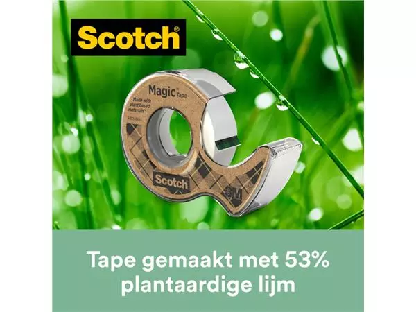 Een PLAKBAND SCOTCH MAGIC 919 19MMX20M + AFROLLER koop je bij Kantoorvakhandel van der Heijde