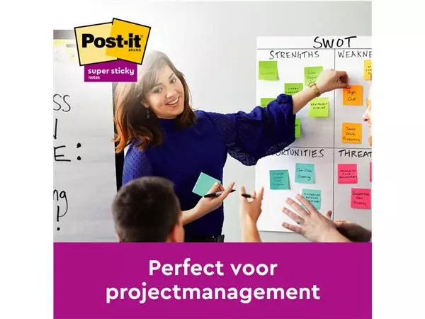 Een Memoblok 3M Post-it 655 76mmx127mm Super Sticky Oasis 5 stuks koop je bij EconOffice