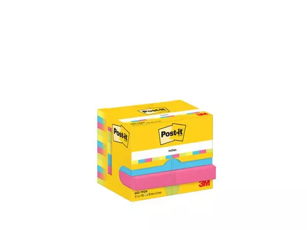 Een Memoblok 3M Post-it 653 38x51mm neon assorti kleur 12 stuks koop je bij NiceSupplies.nl