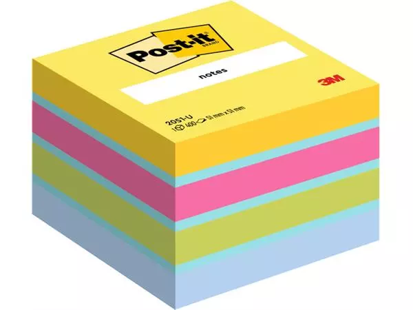 Een Memoblok 3M Post-it 2051 51x51mm assorti kleur koop je bij Van Leeuwen Boeken- en kantoorartikelen