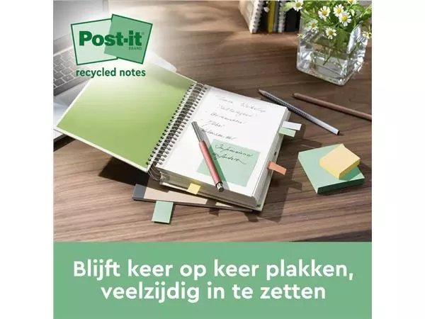 Een Memoblok 3M Post-it Z-Note R330 76x76mm recycle assorti kleur 16 stuks koop je bij EconOffice