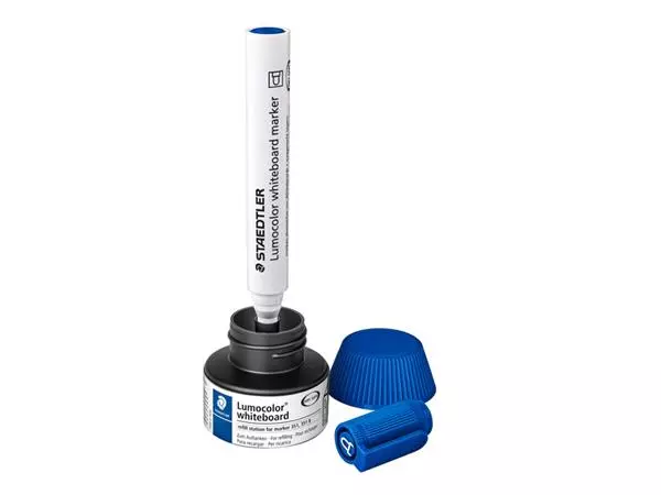 Een Viltstiftvulling Staedtler Lumocolor whiteboard 20ml blauw koop je bij EconOffice