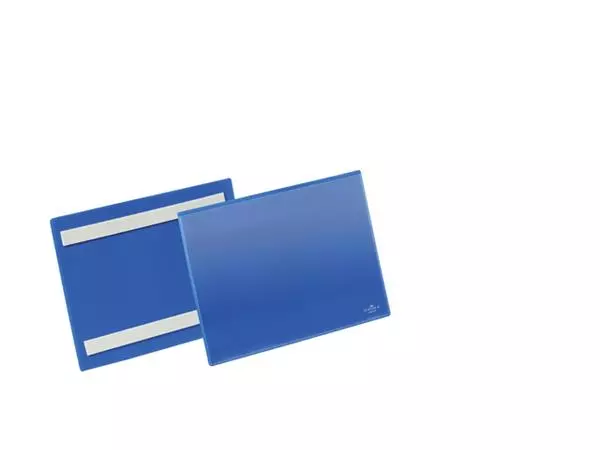 Een Documenthoes Durable zelfklevend A5 liggend blauw koop je bij KantoorProfi België BV