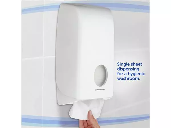 Een Toiletpapierdispenser Aquarius gevouwen tissue wit 6946 koop je bij Kantoorvakhandel van der Heijde