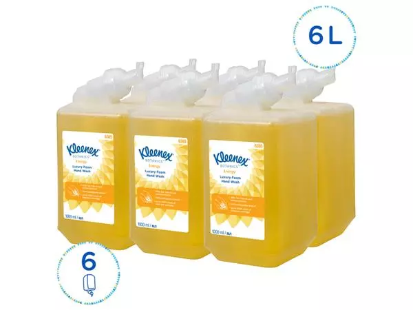 Een Handzeep Kleenex Botanics foam geel 1liter 6385 koop je bij Totaal Kantoor Goeree