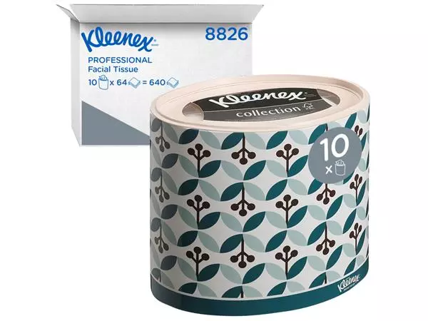 Een Facial tissues Kleenex 3-laags ovaal 10x64stuks wit 8826 koop je bij EconOffice