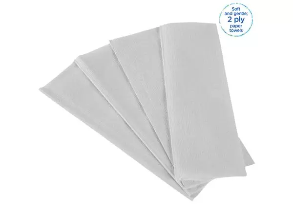 Een Handdoek Kleenex i-vouw 2-laags 21.5x31.8cm 15x124stuks wit 6778 koop je bij NiceSupplies.nl