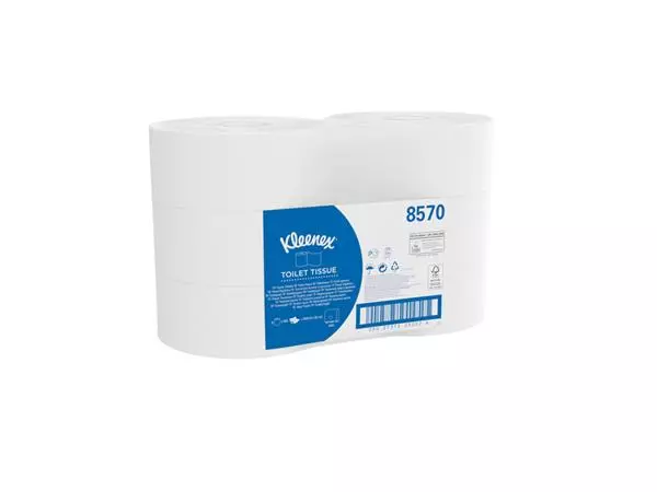 Een Toiletpapier Kleenex jumbo 2-laags 200m wit 8570 koop je bij Kantoorvakhandel van der Heijde