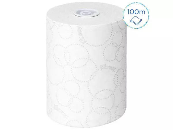 Een Handdoekrol Kleenex Ultra Slimroll 2-laags 100m wit 6781 koop je bij NiceSupplies.nl