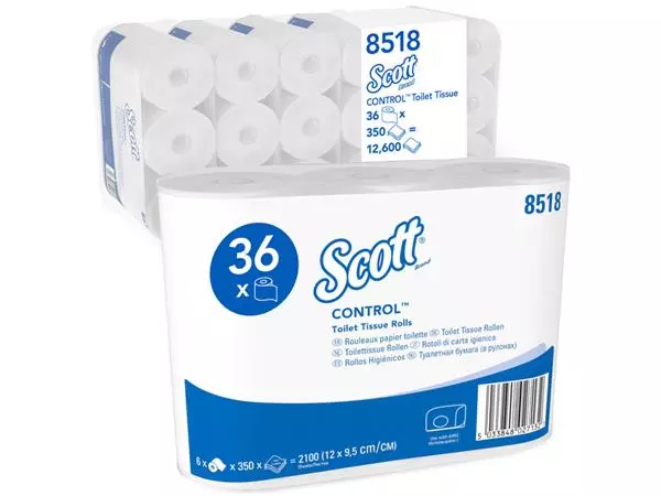 Een Toiletpapier Scott Control 3-laags 350vel wit 8518 koop je bij EconOffice