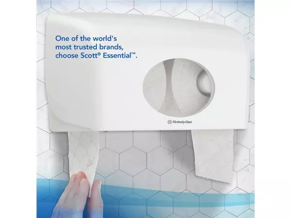 Een Toiletpapier Scott Essential 2-laags 600vel wit 8517 koop je bij Kantoorvakhandel van der Heijde