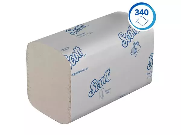 Een Handdoek Scott Essential i-vouw 1-laags 20x21cm wit 15x340stuks 6617 koop je bij NiceSupplies.nl