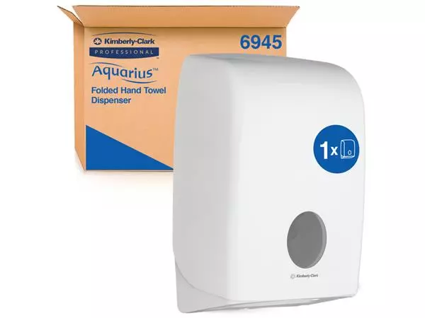 Een Handdoekdispenser Aquarius voor i-vouw wit 6945 koop je bij EconOffice