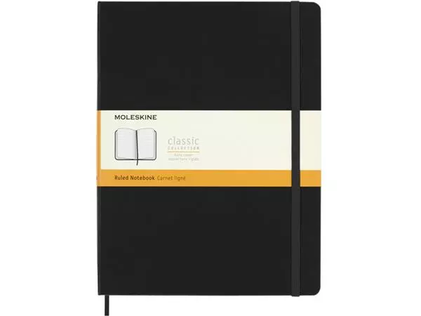 Een Notitieboek Moleskine XL 190x250mm lijn hard cover zwart koop je bij KantoorProfi België BV