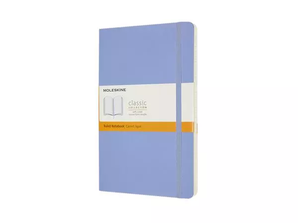 Notitieboek Moleskine large 130x210mm lijn soft cover hydrangea blue
