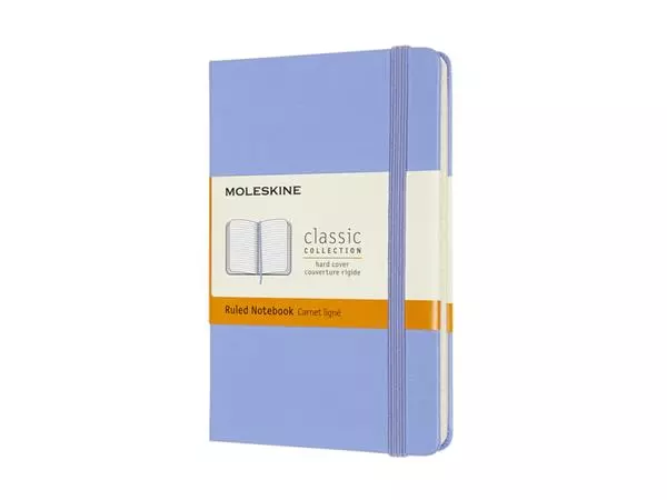 Een Notitieboek Moleskine pocket 90x140mm lijn hard cover hydrangea blue koop je bij EconOffice