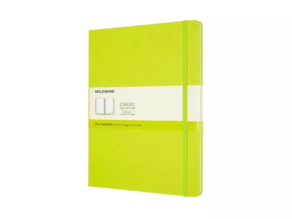 Een Notitieboek Moleskine XL 190x250mm blanco hard cover lemon green koop je bij EconOffice