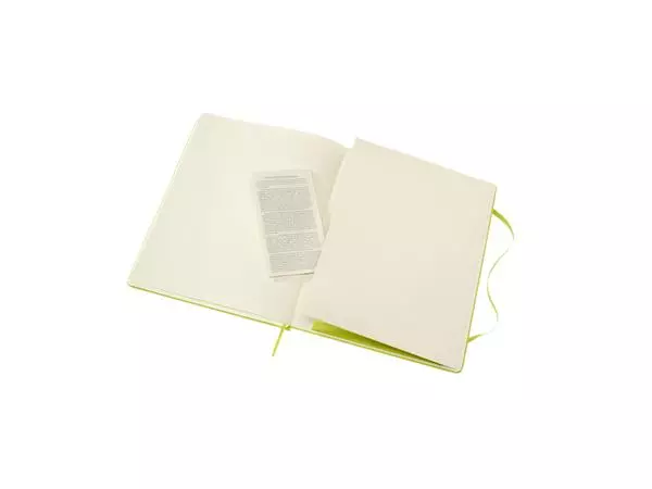 Een Notitieboek Moleskine XL 190x250mm blanco hard cover lemon green koop je bij Buro De Peuter