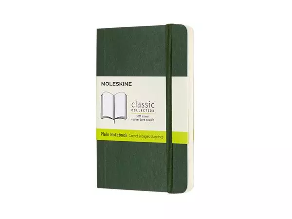 Een Notitieboek Moleskine pocket 90x140mm blanco soft cover myrtle green koop je bij Van Leeuwen Boeken- en kantoorartikelen