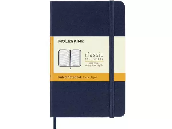 Een Notitieboek Moleskine pocket 90x140mm lijn hard cover sapphire blue koop je bij EconOffice
