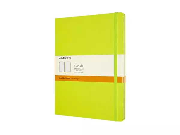 Notitieboek Moleskine XL 190x250mm lijn hard cover lemon green