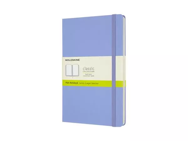 Een Notitieboek Moleskine large 130x210mm blanco hard cover hydrangea blue koop je bij EconOffice